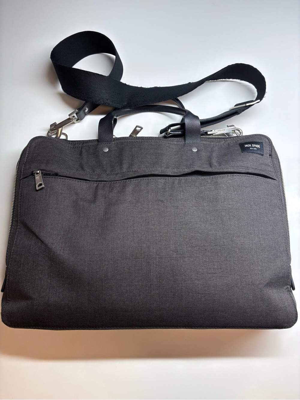 Jack Spade Oxford Slim Shoulder Bag - Gray